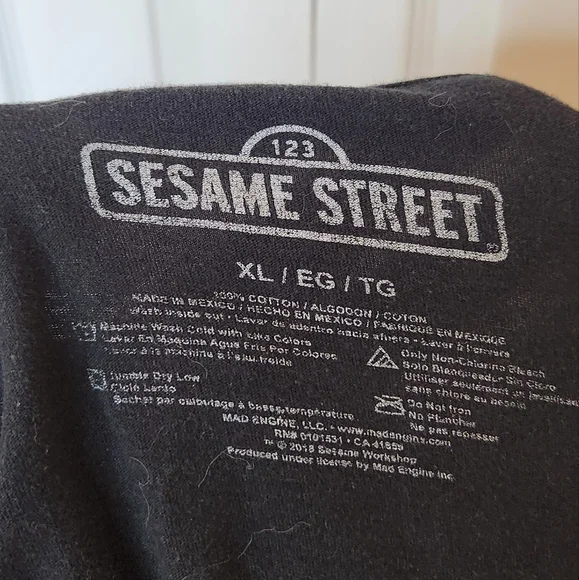 Sesame Street Cookie Monster t-shirt black tee - Picture 4 of 4